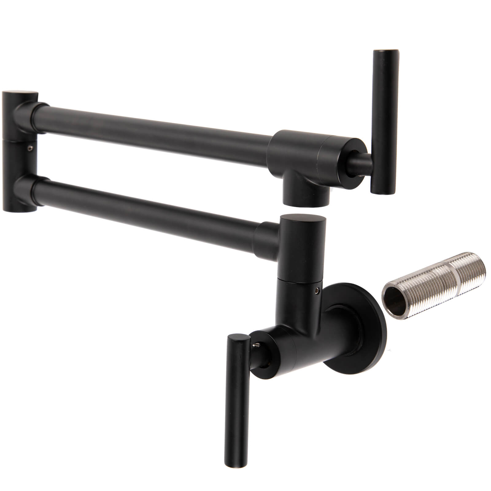 Besdor Pot Filler Faucet Stainless Steel Matte Black (Lengthen)